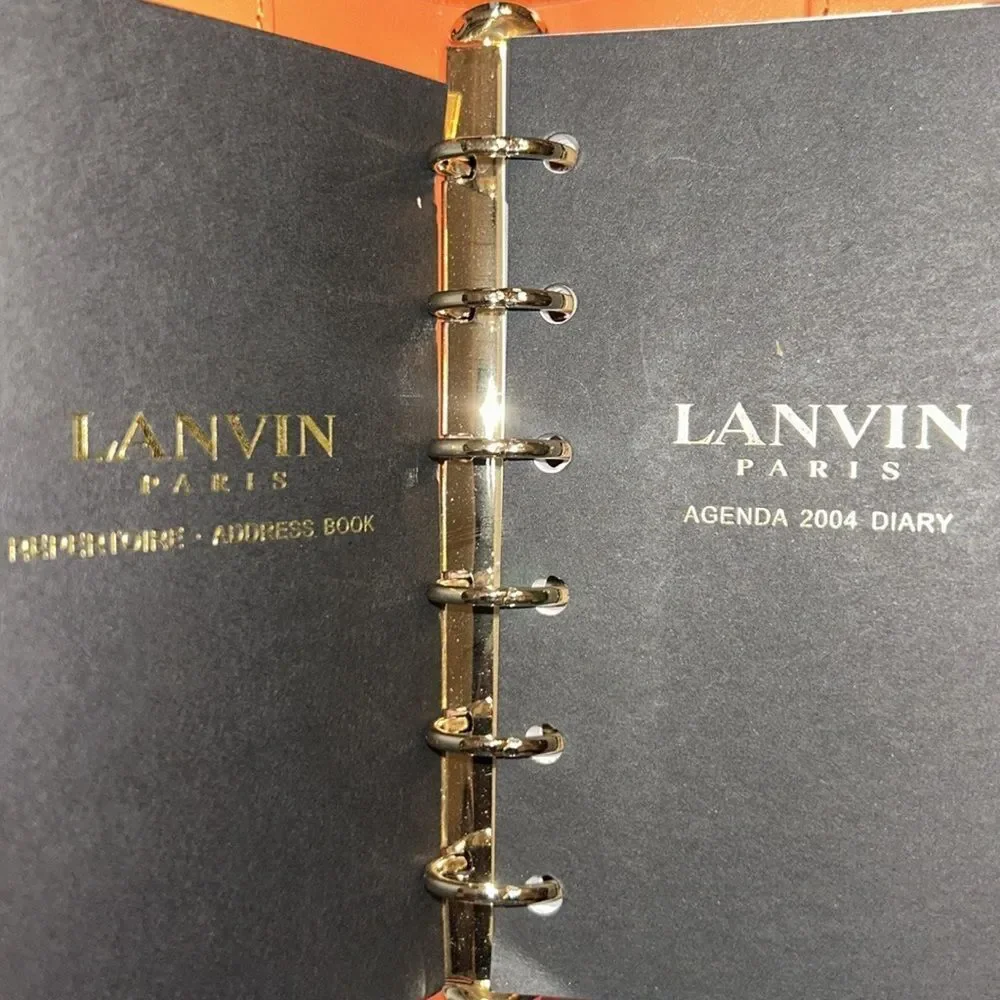 Lanvin Orange Agenda Wallet Notebook